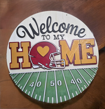 Load image into Gallery viewer, Football welcome to our home Sports DIY Doorhanger kit