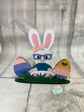 Load image into Gallery viewer, Easter bunny sitting shelf sitter craft sign kit