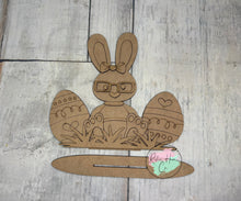 Load image into Gallery viewer, Easter bunny sitting shelf sitter craft sign kit