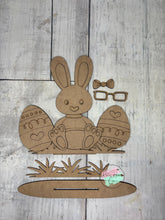 Load image into Gallery viewer, Easter bunny sitting shelf sitter craft sign kit