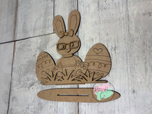 Load image into Gallery viewer, Easter bunny sitting shelf sitter craft sign kit
