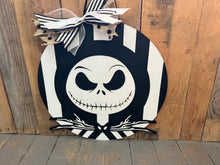 Load image into Gallery viewer, 15” Round Doorhanger Nightmare before Christmas