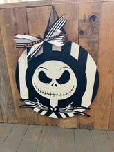 Load image into Gallery viewer, 15” Round Doorhanger Nightmare before Christmas
