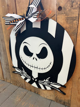 Load image into Gallery viewer, 15” Round Doorhanger Nightmare before Christmas