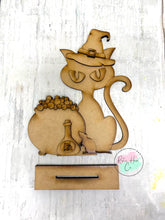Load image into Gallery viewer, Halloween black cat craft sign kit