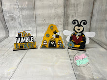 Load image into Gallery viewer, Spring bee wordstack beehive standing Tier Tray Kit
