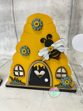 Load image into Gallery viewer, Spring bee wordstack beehive standing Tier Tray Kit