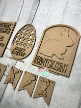 Load image into Gallery viewer, Easter bunny crossing Interchangable Kit for benches