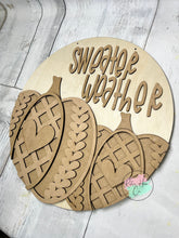 Load image into Gallery viewer, 16” Fall sweater weather Round Doorhanger