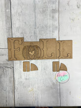 Load image into Gallery viewer, Fall pumpkin word block Standing kit