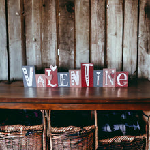 Load image into Gallery viewer, Valentines Day standing word block Kit
