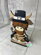 Load image into Gallery viewer, Thanksgiving mini highland cow Tier Tray Kit,craft, home decor, diy kit