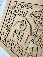 Load image into Gallery viewer, Christmas Farmhouse Word Art sign kit