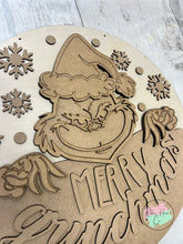 Load image into Gallery viewer, Merry Grinchmas Christmas doorhanger round sign kit