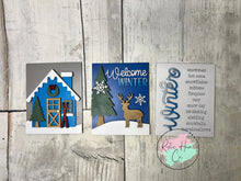 Load image into Gallery viewer, Winter cabin sign Trio