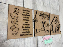 Load image into Gallery viewer, Winter cabin sign Trio