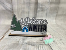 Load image into Gallery viewer, Welcome winder shelf sitter craft sign kit