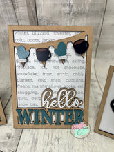 Load image into Gallery viewer, Hello Winter hot cocoa sign Trio