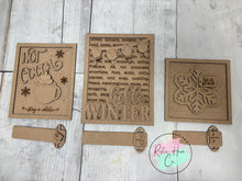 Load image into Gallery viewer, Hello Winter hot cocoa sign Trio