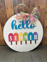 Load image into Gallery viewer, Popsicle Round Doorhanger