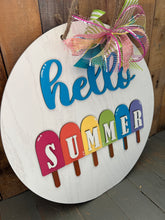 Load image into Gallery viewer, Popsicle Round Doorhanger