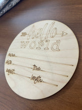 Load image into Gallery viewer, Hello world birth stats diy