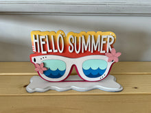 Load image into Gallery viewer, Hello Summer Sunglasses cutout, craft, diy kit