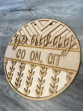 Load image into Gallery viewer, 16” Go Away, go on git, Welcome Round Doorhanger