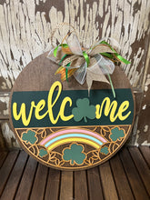 Load image into Gallery viewer, 16” Welcome Rainbow St. Patrick’s Day Round
