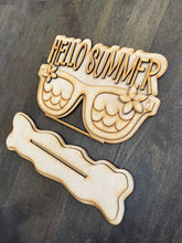 Load image into Gallery viewer, Hello Summer Sunglasses cutout, craft, diy kit