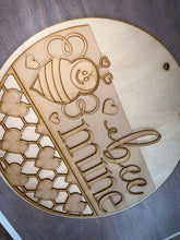 Load image into Gallery viewer, 16” Bee Mine Valentine Round