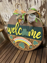 Load image into Gallery viewer, 16” Welcome Rainbow St. Patrick’s Day Round