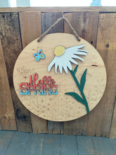Load image into Gallery viewer, 16” hello spring flower Round Doorhanger