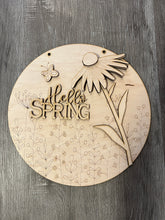 Load image into Gallery viewer, 16” hello spring flower Round Doorhanger
