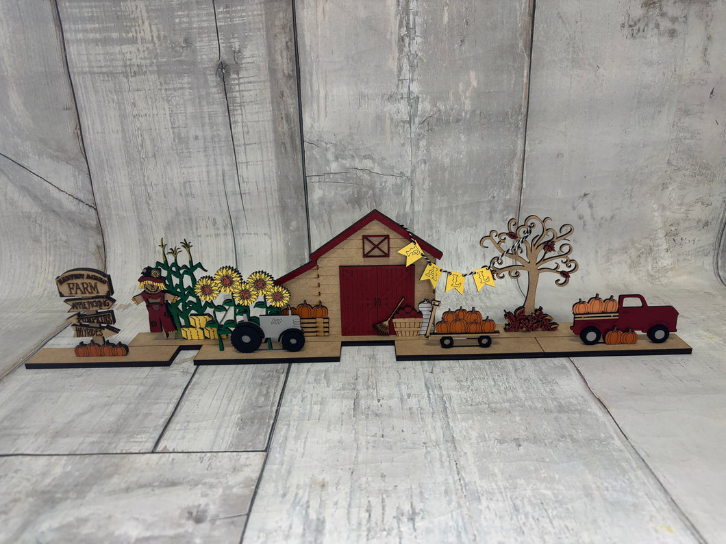 Fall scene standing Tier Tray diy Kit