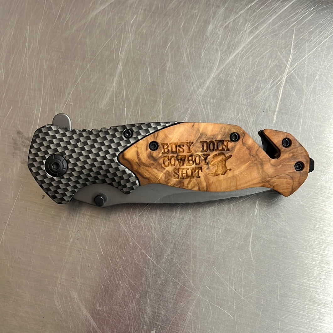 Laser engraved knives-multiple designs