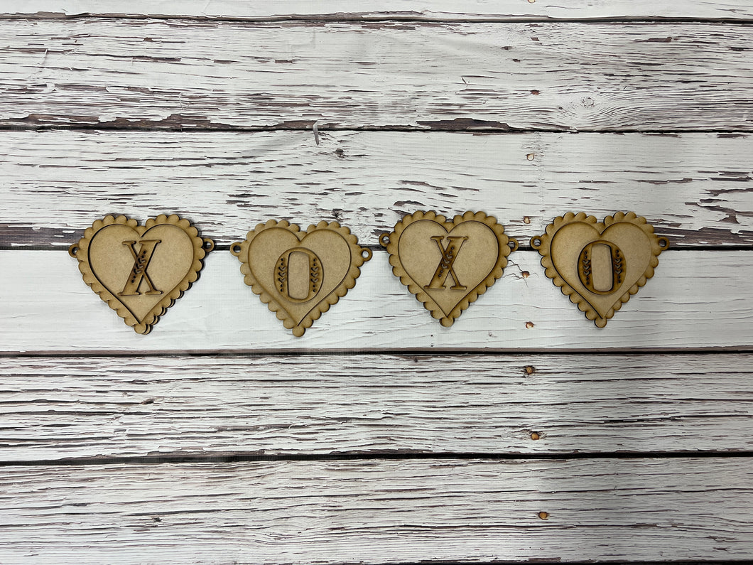 Valentine xoxo Seasonal Banner garland