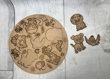 Load image into Gallery viewer, Animal puzzle DIY Paint by Line kids craft

