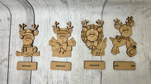 Load image into Gallery viewer, Christmas reindeer standing set of 4 Tier Tray diy Kit
