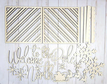 Load image into Gallery viewer, Christmas North Pole porch overlays only diy unfinished kit-NO BOARD
