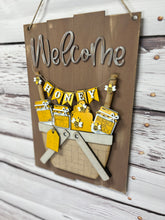 Load image into Gallery viewer, Interchangeable plank doorhanger to be used with the seasonal inserts
