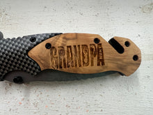 Load image into Gallery viewer, Laser engraved knives-multiple designs
