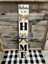 Load image into Gallery viewer, Interchangable Home porch sign overlays to be used with seasonal inserts
