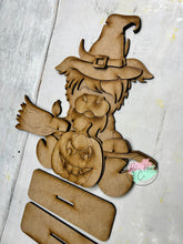 Load image into Gallery viewer, Halloween highland cow craft sign kit
