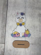 Load image into Gallery viewer, Llama floral shelf sitter craft sign diy kit
