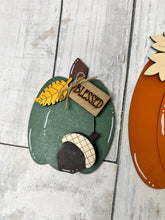 Load image into Gallery viewer, Pumpkin fall trio shelf sitter diy craft sign kit

