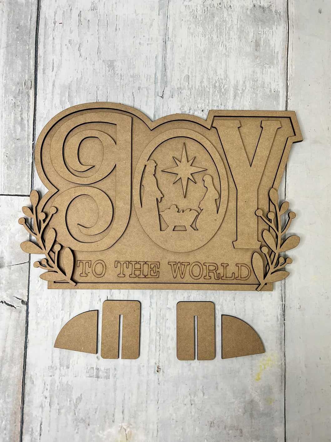 Christmas Joy Nativity craft sign kit