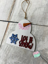 Load image into Gallery viewer, Christmas Ornament snowman let it snow
