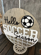 Load image into Gallery viewer, Soccer Sports Round Doorhanger
