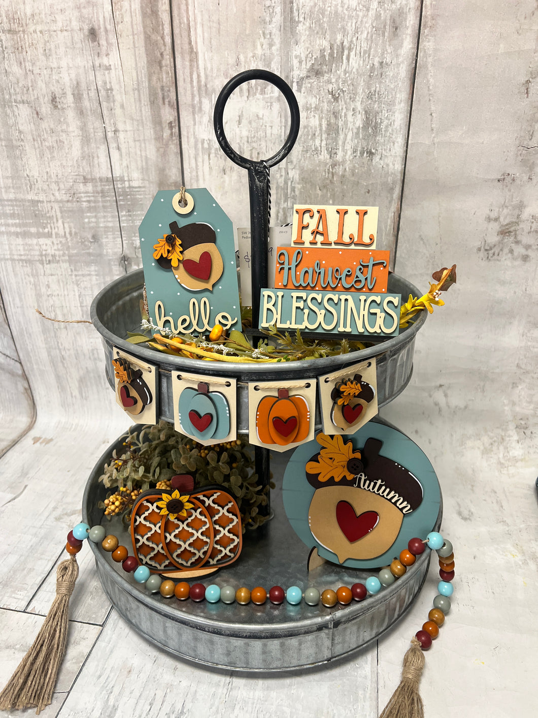 Fall harvest blessings pumpkin Tier Tray Kit